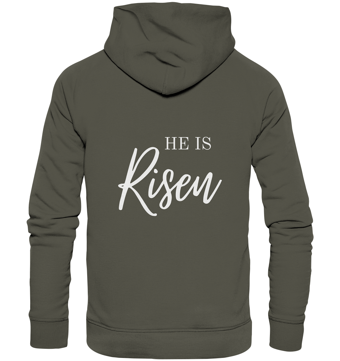 He is risen - Organic Basic Hoodie - wertvoll und geliebt