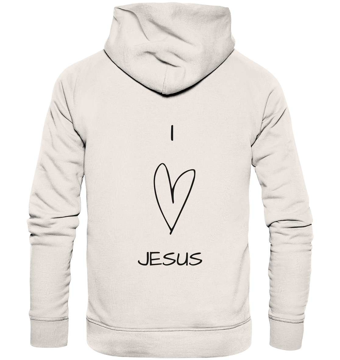 I love Jesus - Organic Basic Hoodie - wertvoll und geliebt