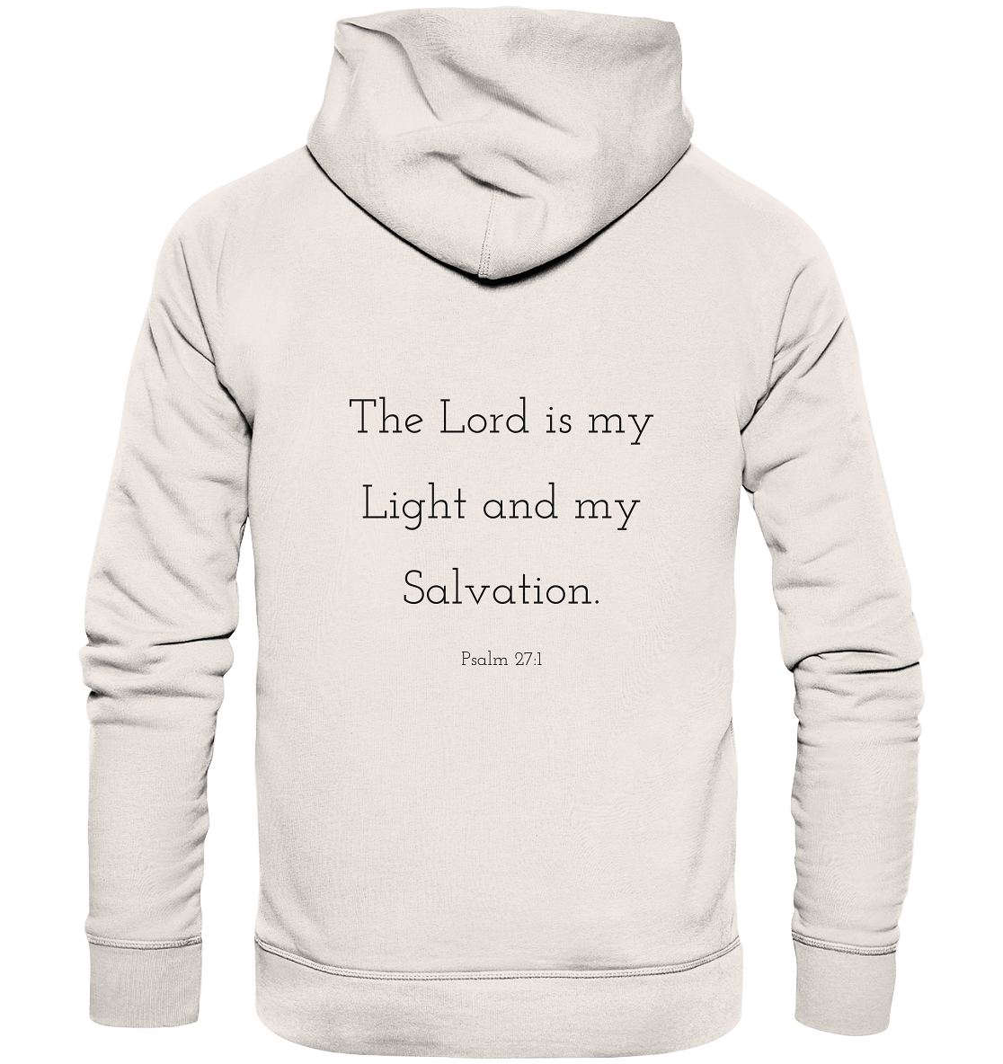Psalm 27:1 - Organic Basic Hoodie - wertvoll und geliebt