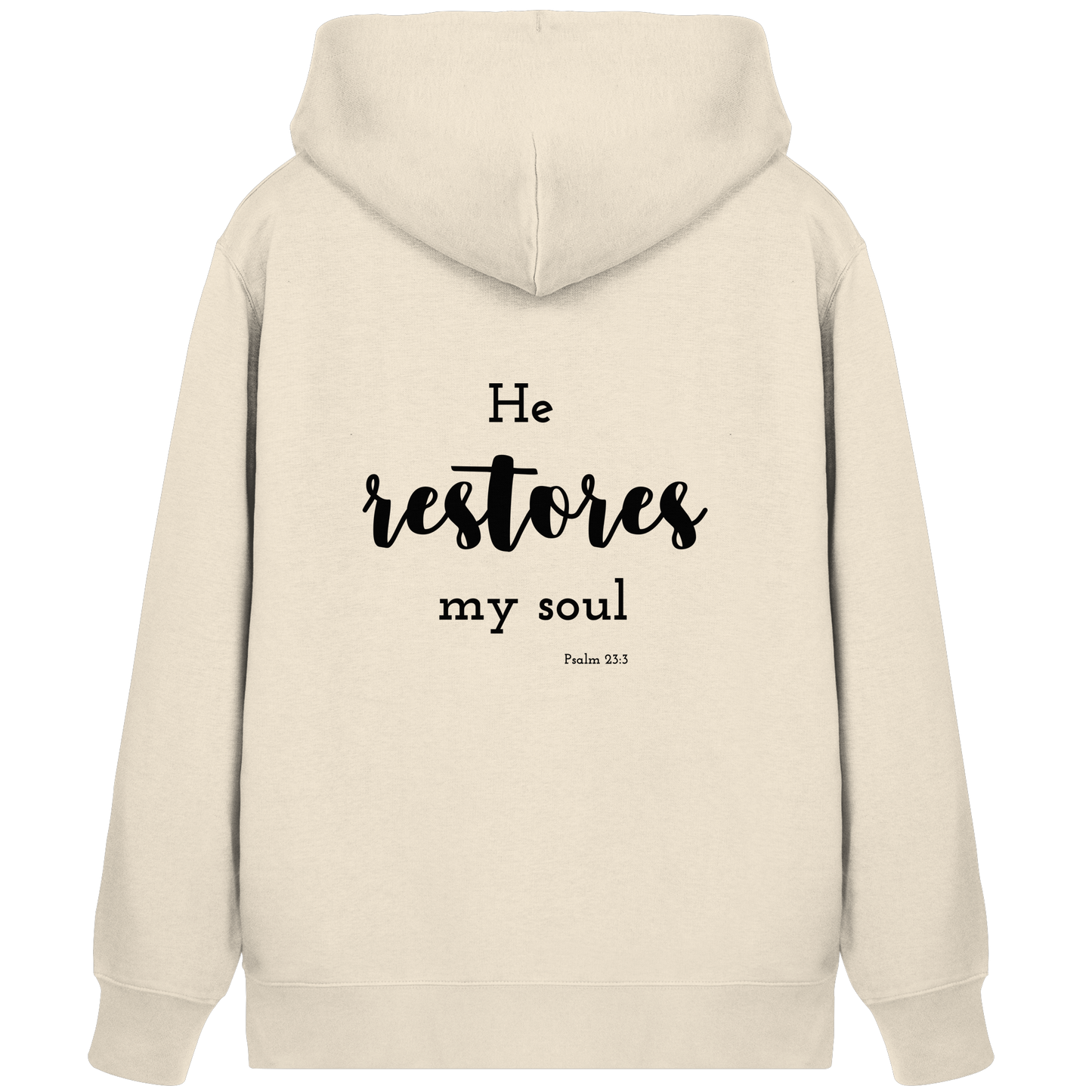 He restores my soul - Organic Zipper - wertvoll und geliebt