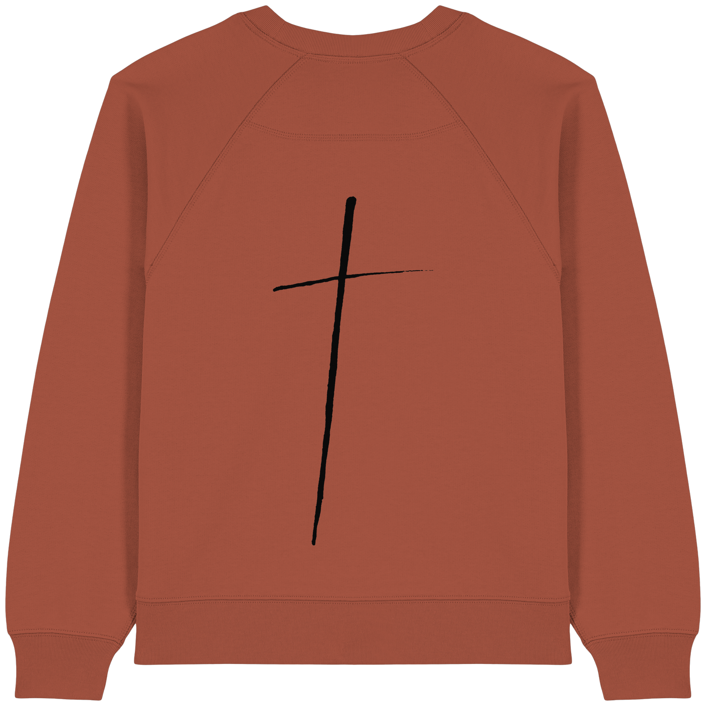 Cross - Womens Organic Raglan Sweatshirt - wertvoll und geliebt