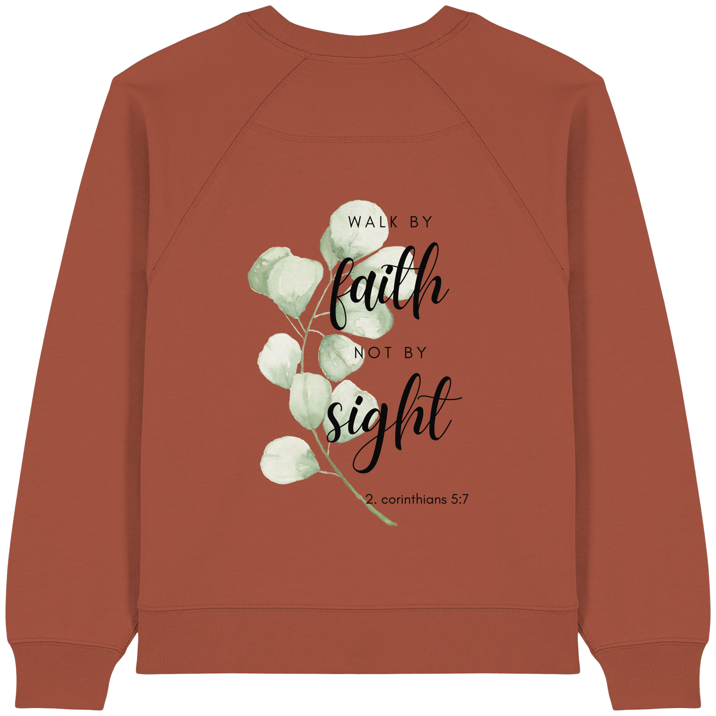 Walk by faith - Womens Organic Raglan Sweatshirt - wertvoll und geliebt