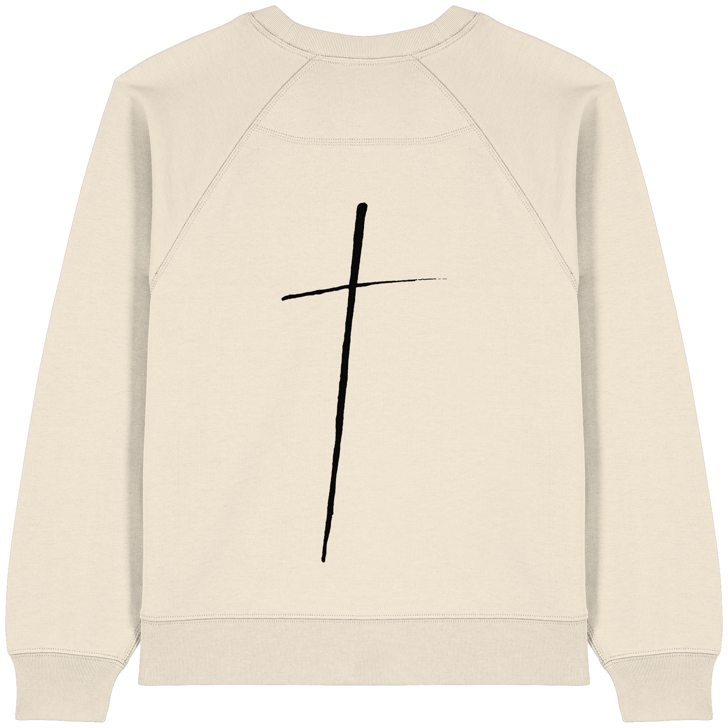 Cross - Womens Organic Raglan Sweatshirt - wertvoll und geliebt