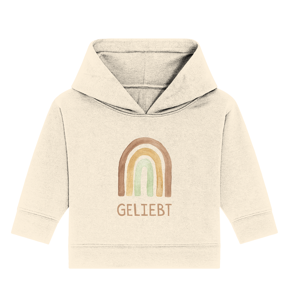 Geliebt Regenbogen grün - Baby Organic Hoodie - wertvoll und geliebt