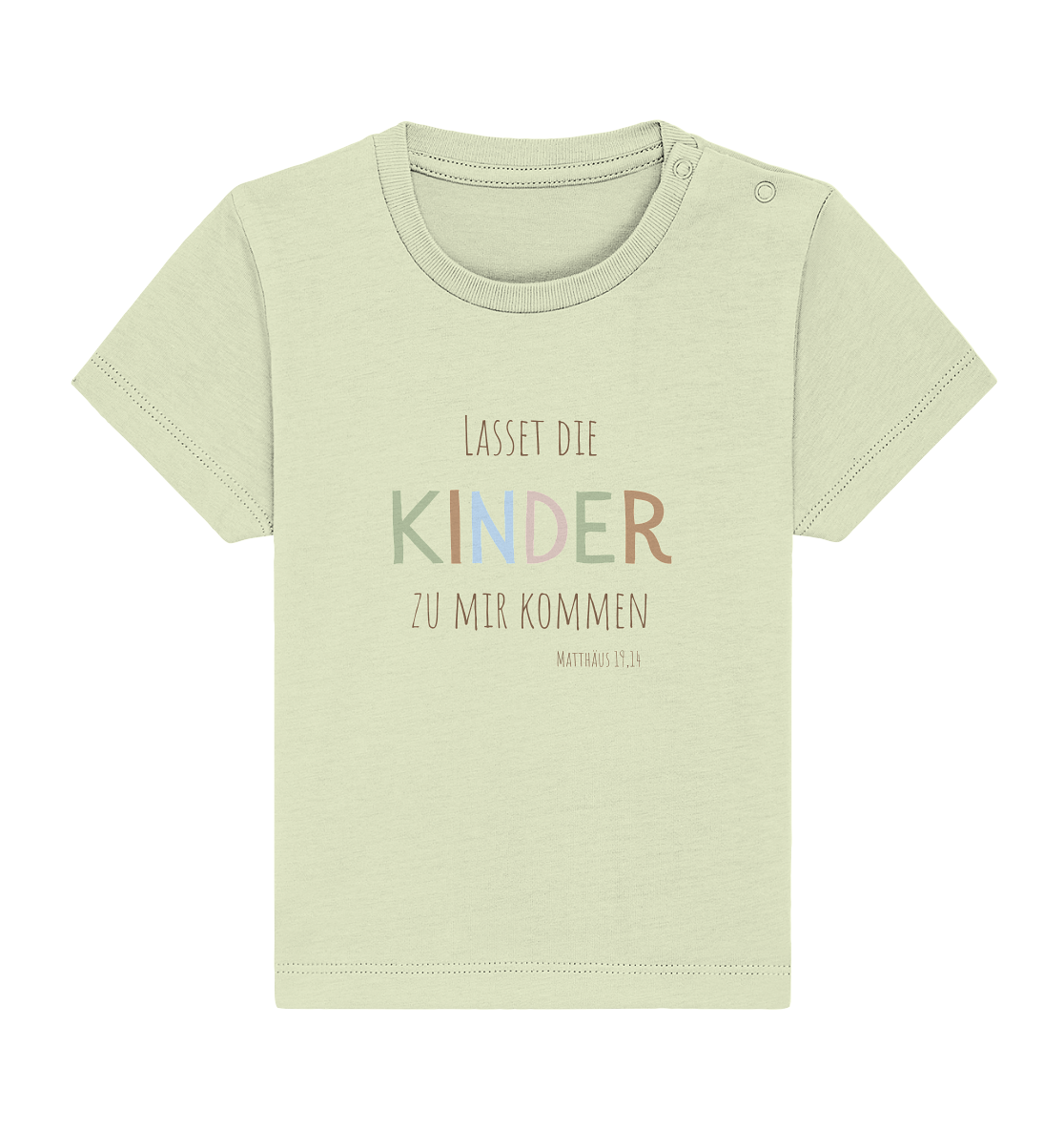 Lasset die Kinder zu mir kommen - Baby Organic Shirt - wertvoll und geliebt