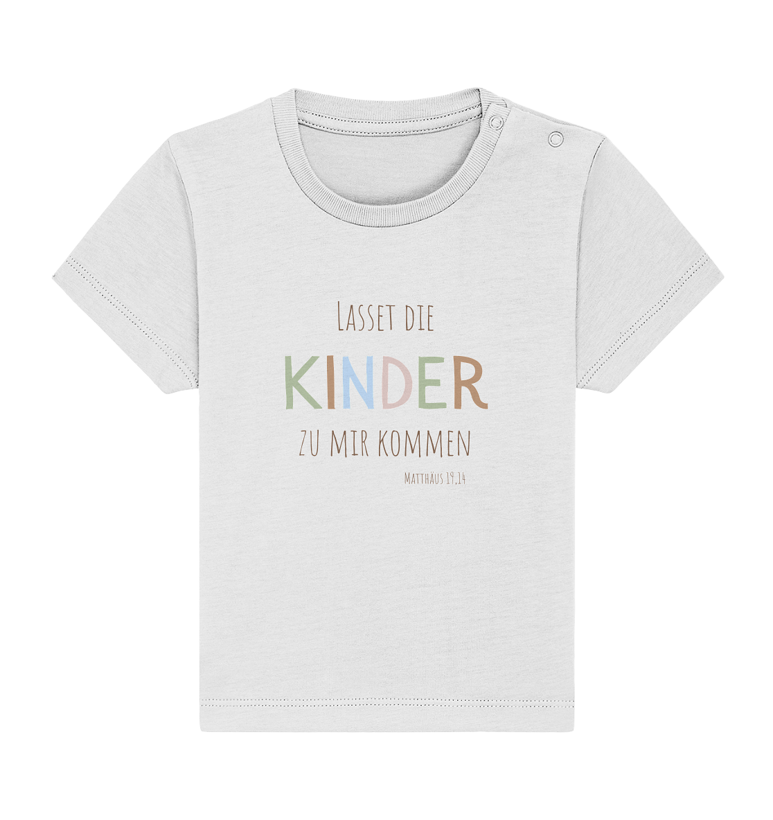 Lasset die Kinder zu mir kommen - Baby Organic Shirt - wertvoll und geliebt