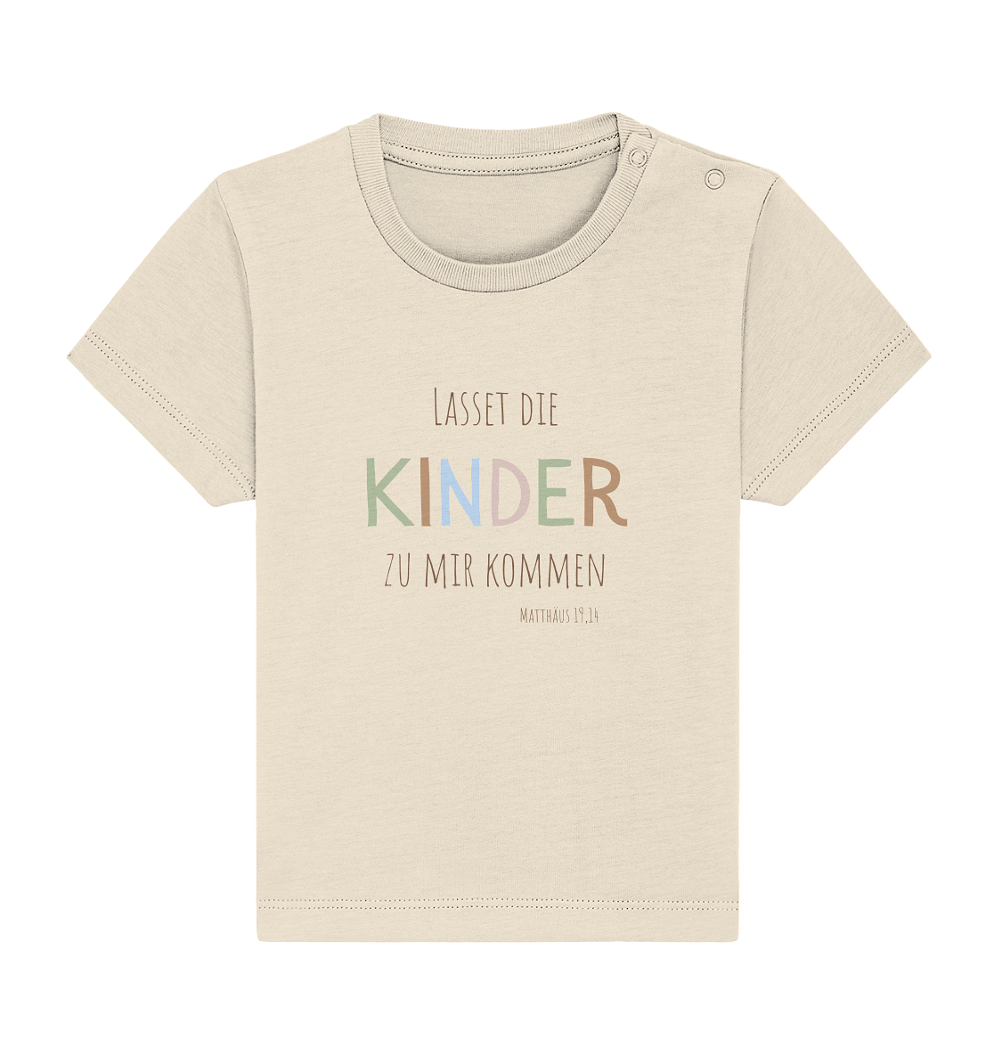 Lasset die Kinder zu mir kommen - Baby Organic Shirt - wertvoll und geliebt