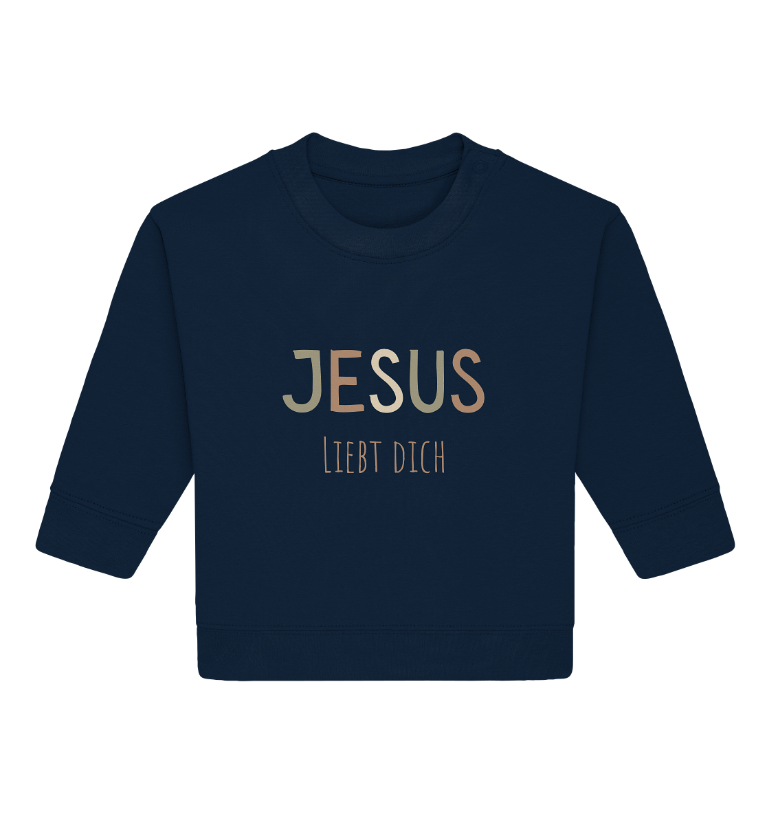 Jesus liebt dich Jungen - Baby Organic Sweatshirt - wertvoll und geliebt