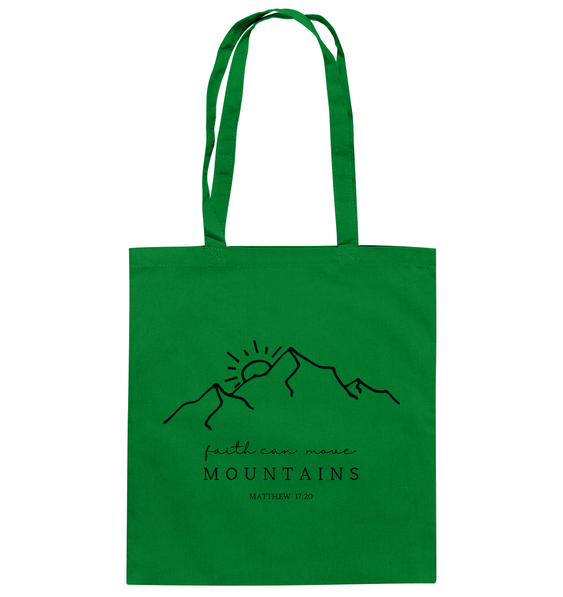 Faith can move mountains - Baumwolltasche - wertvoll und geliebt