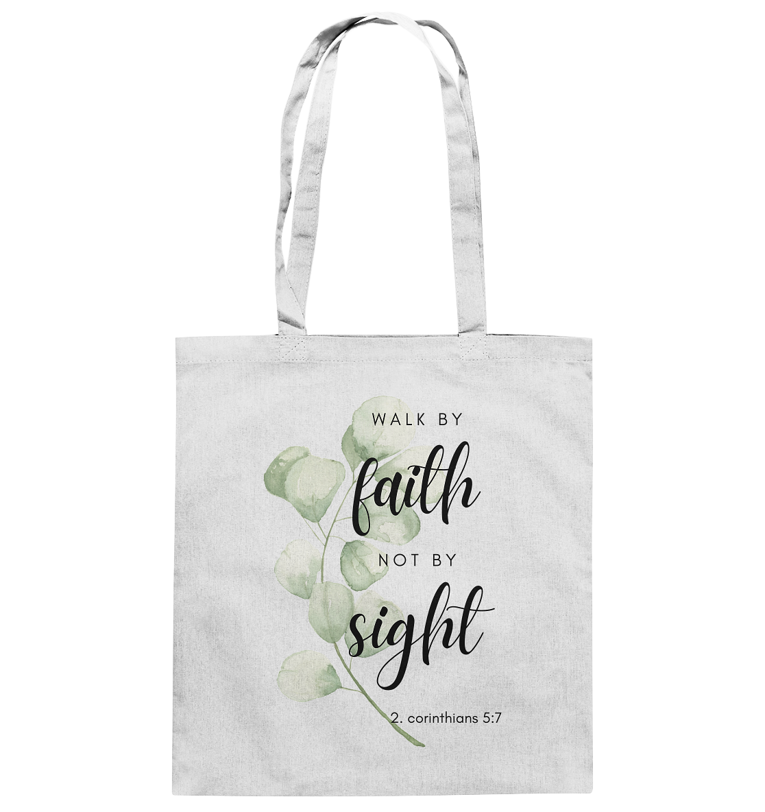 Walk by faith - Baumwolltasche - wertvoll und geliebt