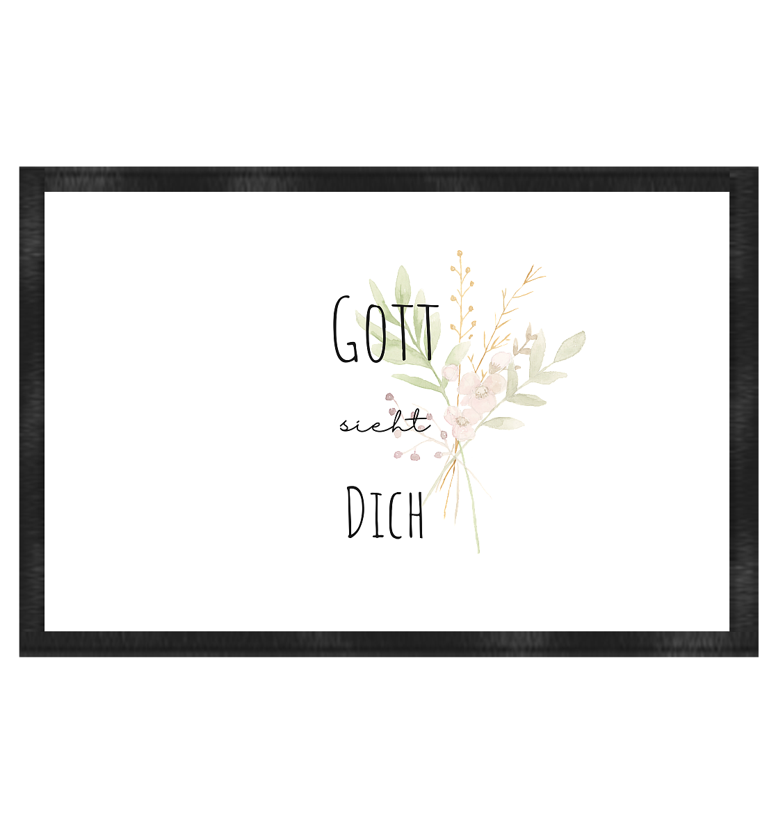 Gott sieht dich - Fußmatte 60x40cm - wertvoll und geliebt