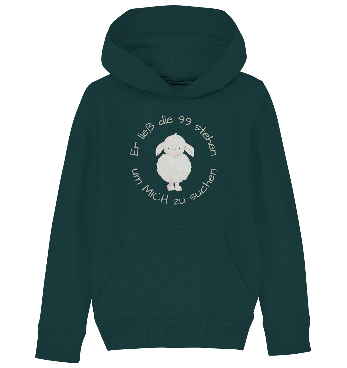 Er ließ die 99 stehen um Mich zu suchen - Kids Organic Hoodie - wertvoll und geliebt