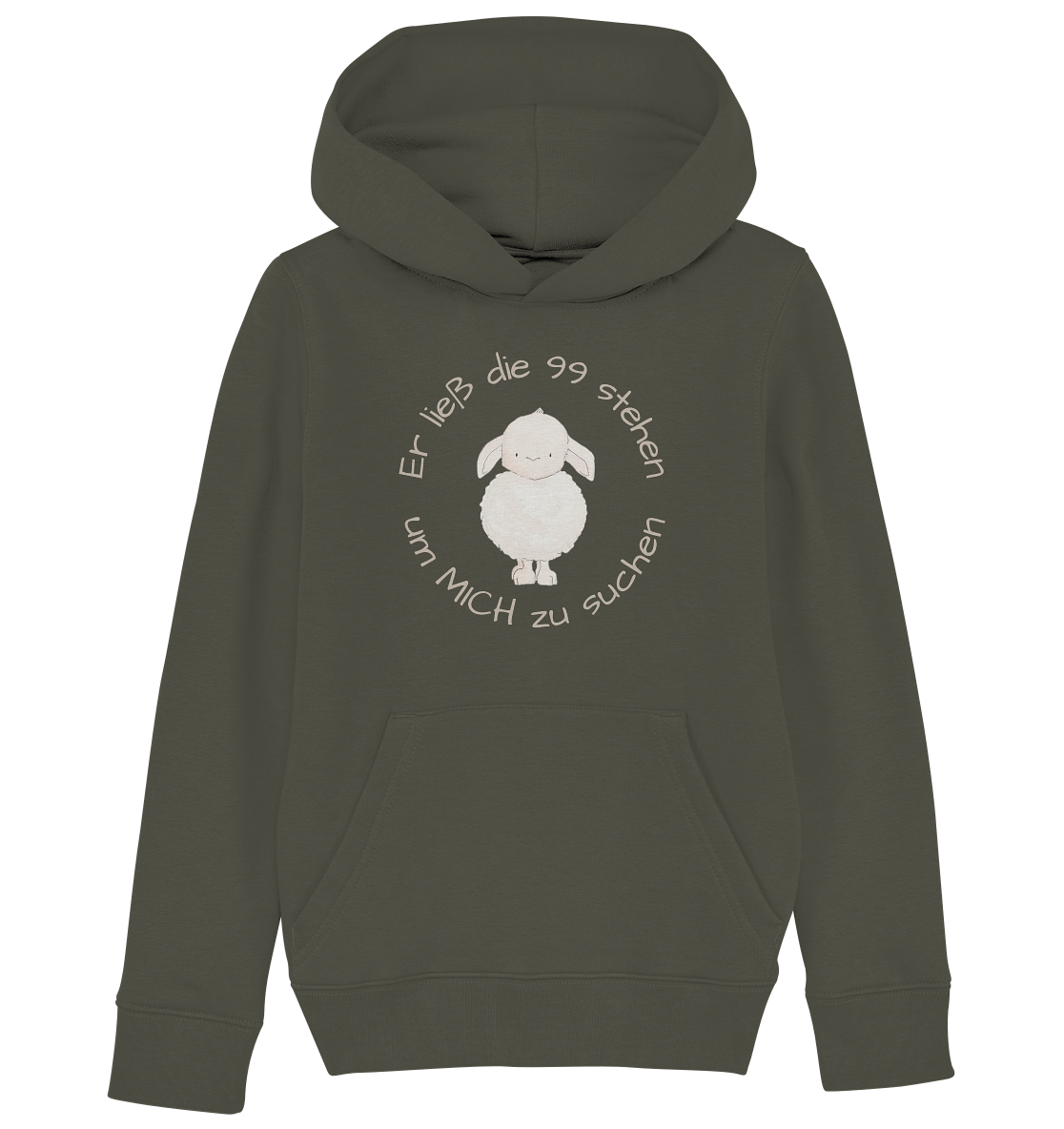 Er ließ die 99 stehen um Mich zu suchen - Kids Organic Hoodie - wertvoll und geliebt