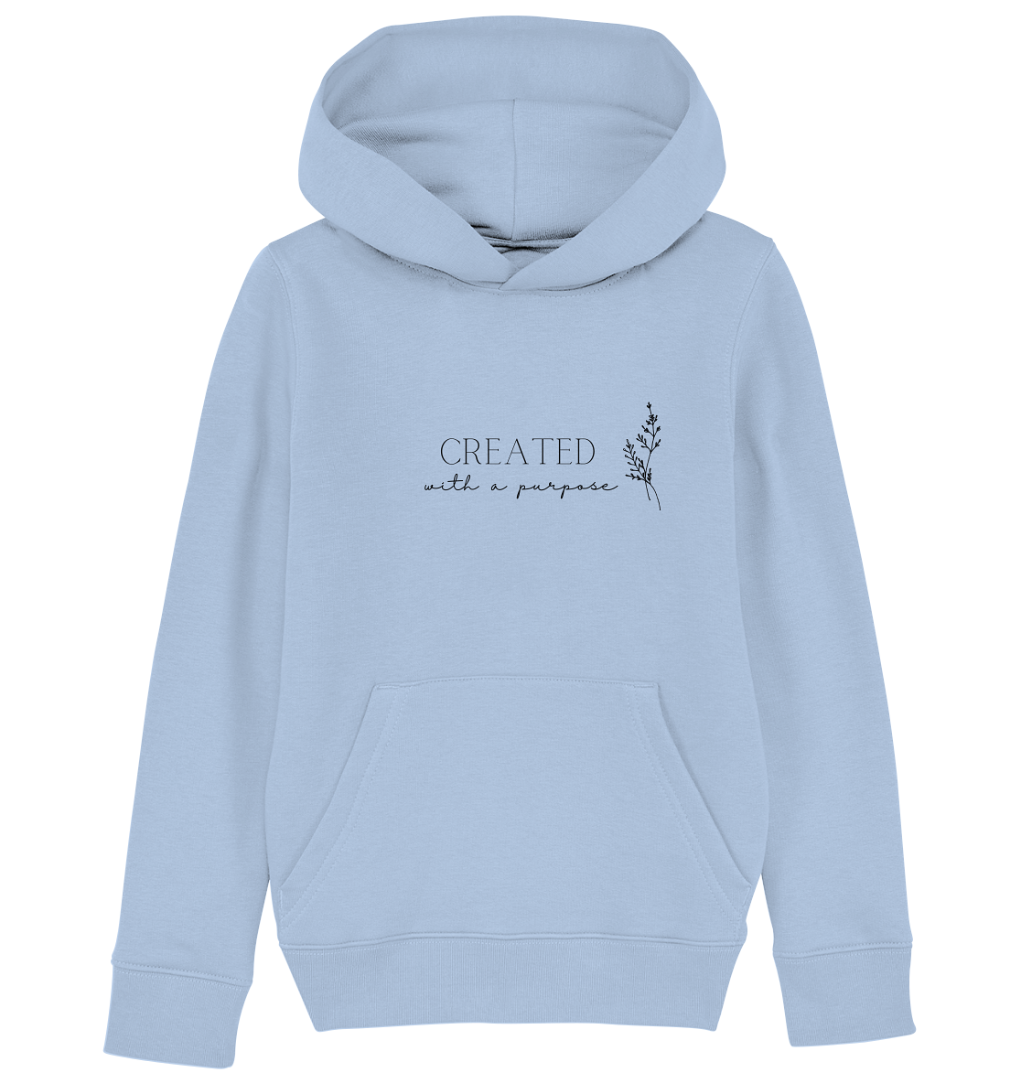 Created with a purpose D - Kids Organic Hoodie - wertvoll und geliebt