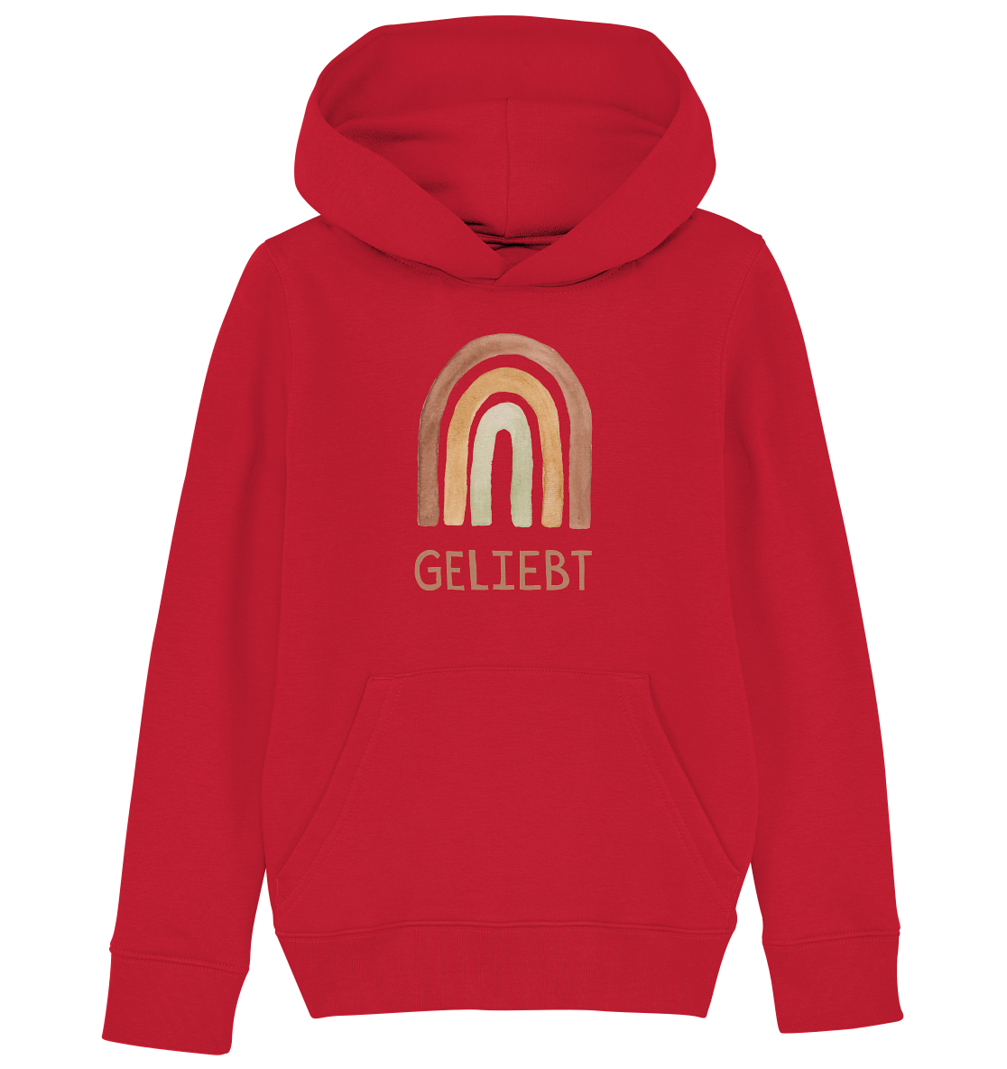 Geliebt Regenbogen grün - Kids Organic Hoodie - wertvoll und geliebt