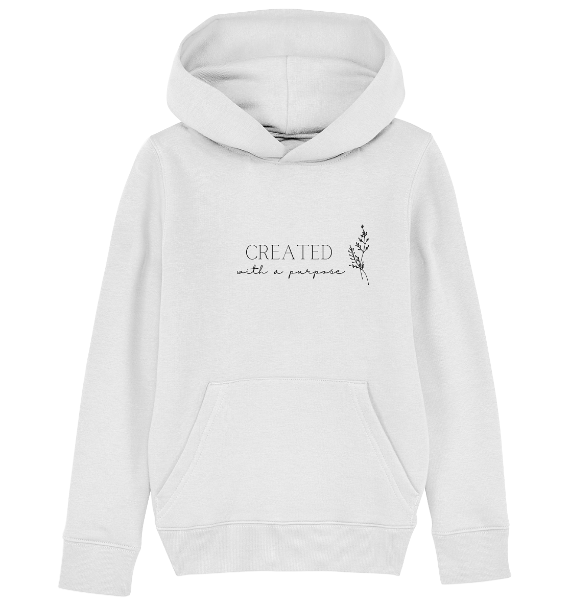 Created with a purpose D - Kids Organic Hoodie - wertvoll und geliebt