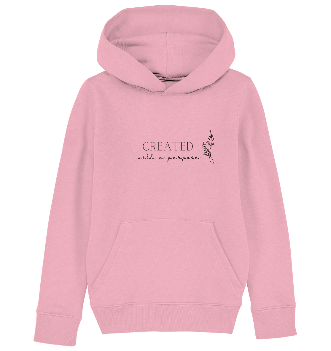 Created with a purpose D - Kids Organic Hoodie - wertvoll und geliebt