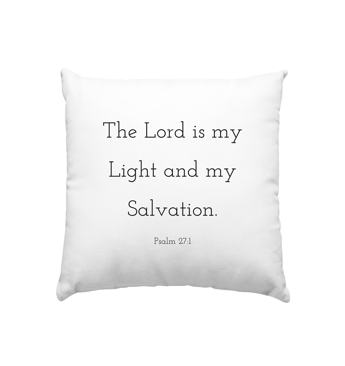 Psalm 27:1 - Kissen 40x40cm - wertvoll und geliebt
