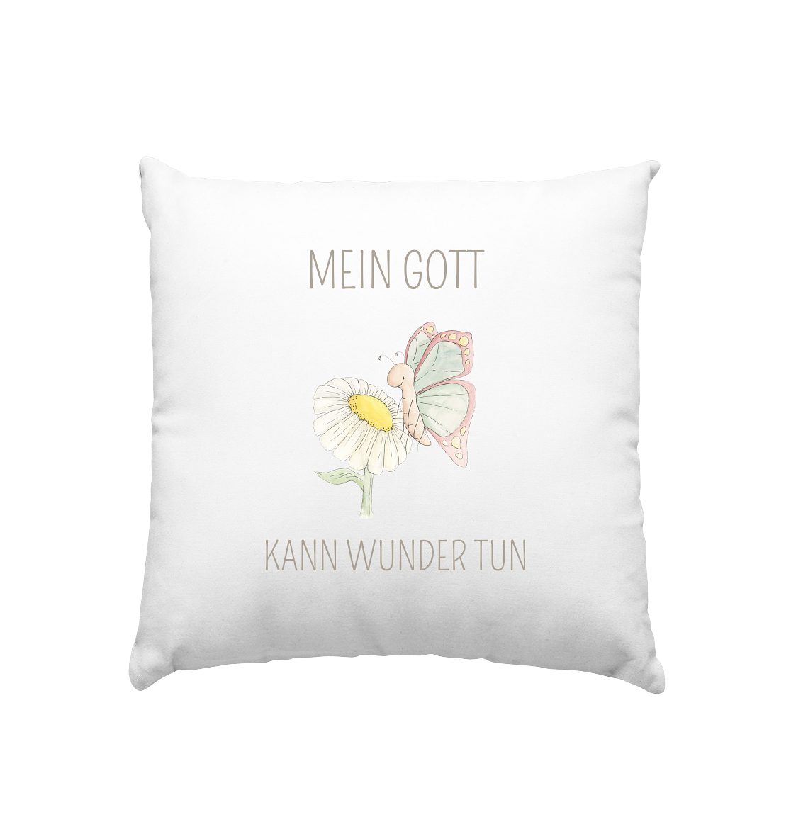 Mein Gott kann Wunder tun - Kissen 40x40cm - wertvoll und geliebt
