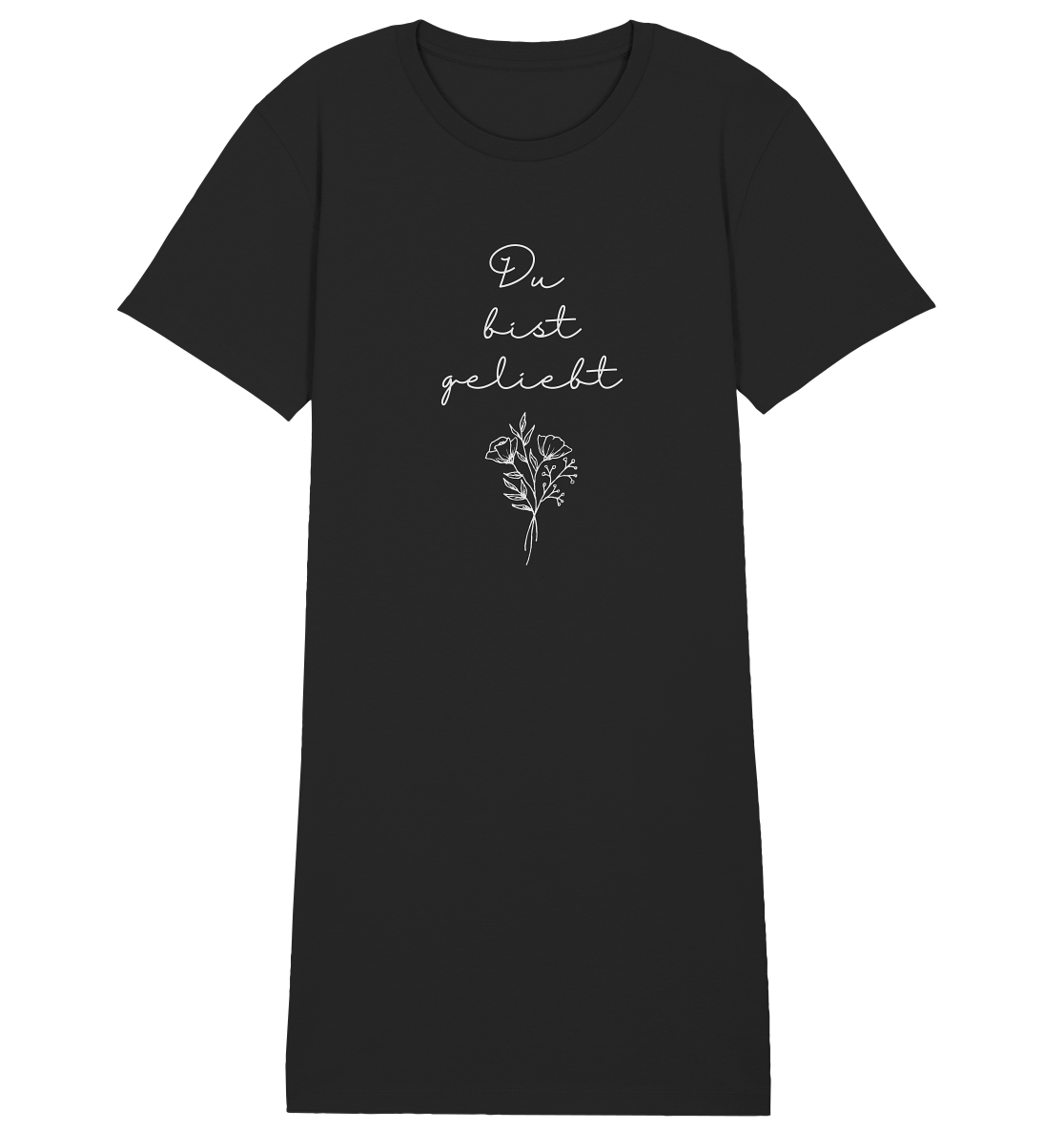 Du bist geliebt - Ladies Organic Shirt Dress - wertvoll und geliebt