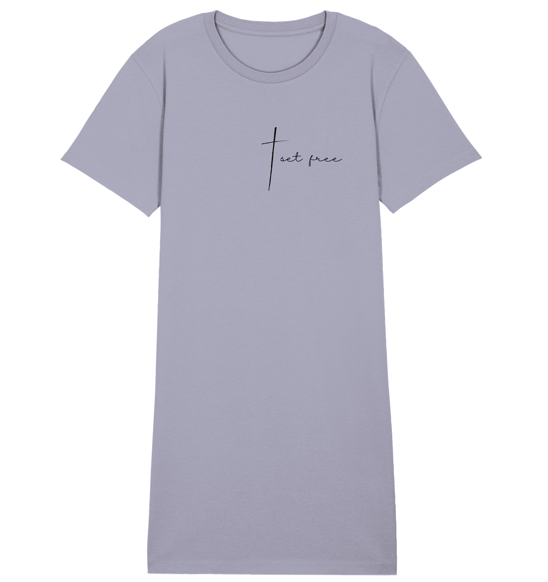 set free - Ladies Organic Shirt Dress - wertvoll und geliebt