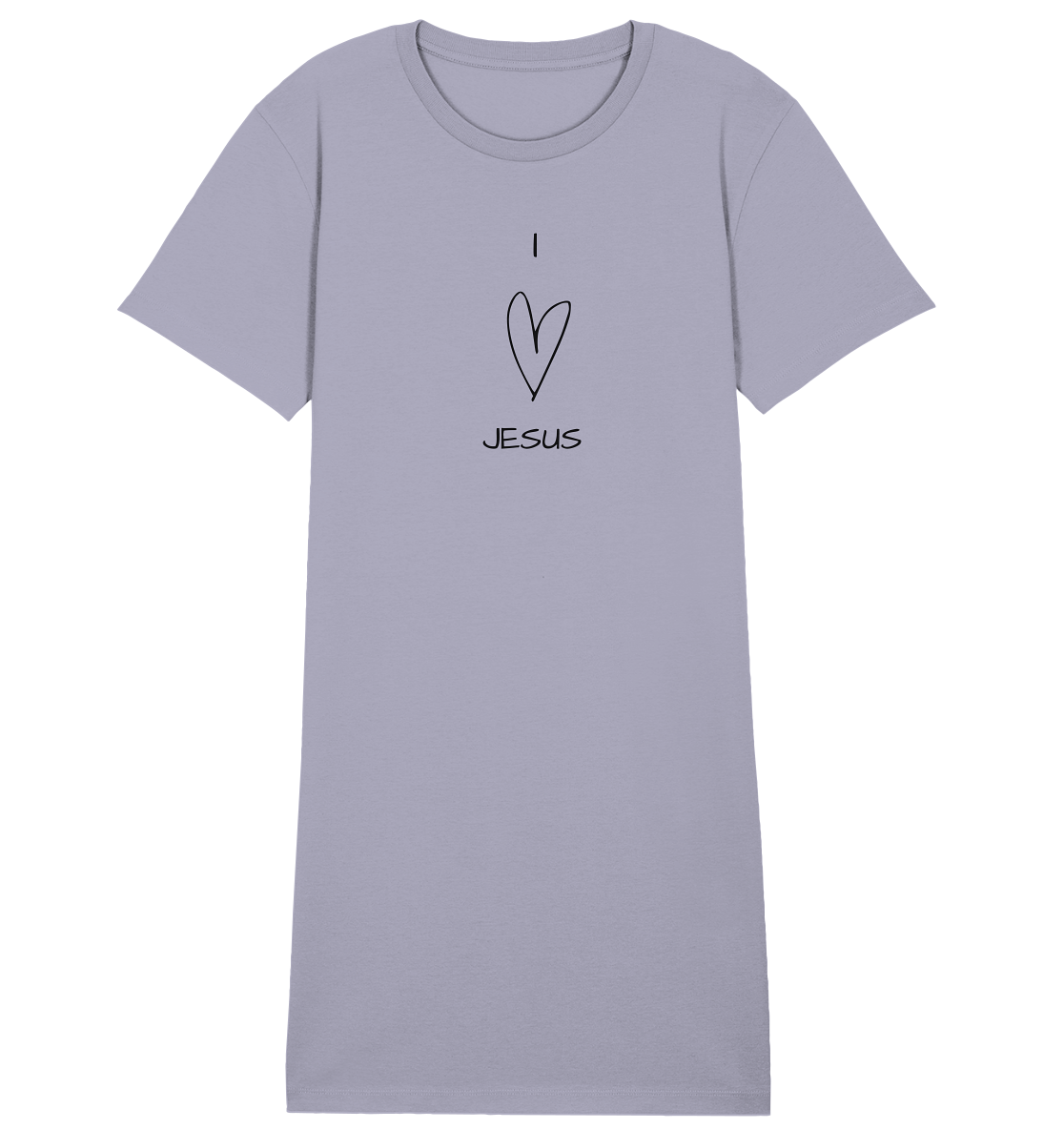 I love Jesus - Ladies Organic Shirt Dress - wertvoll und geliebt