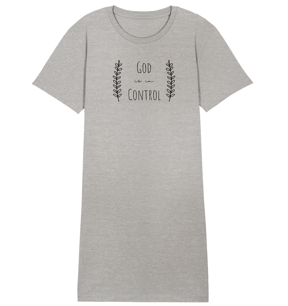 God is in control - Ladies Organic Shirt Dress - wertvoll und geliebt