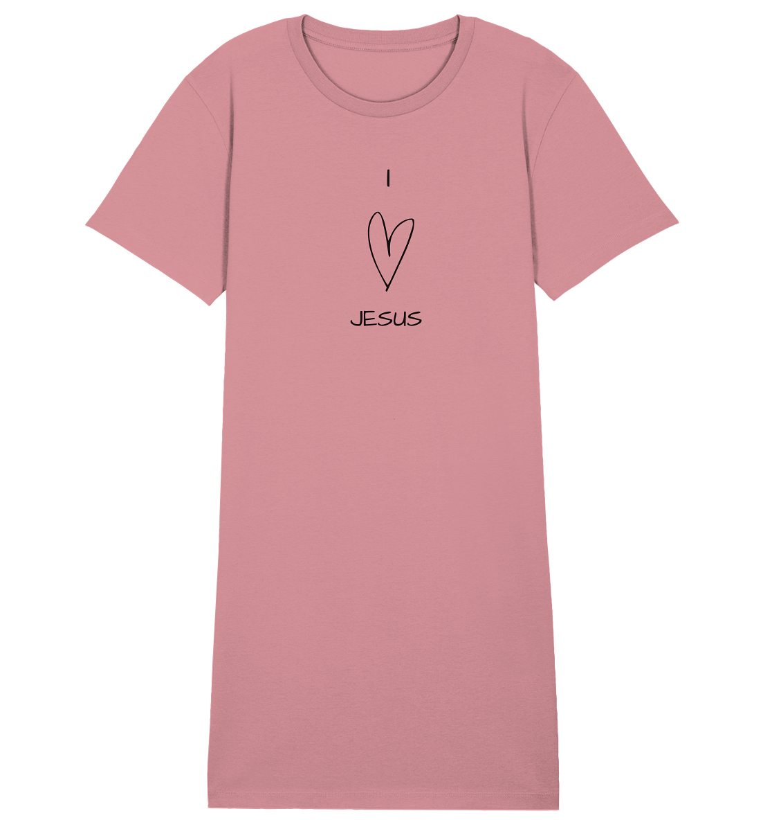 I love Jesus - Ladies Organic Shirt Dress - wertvoll und geliebt