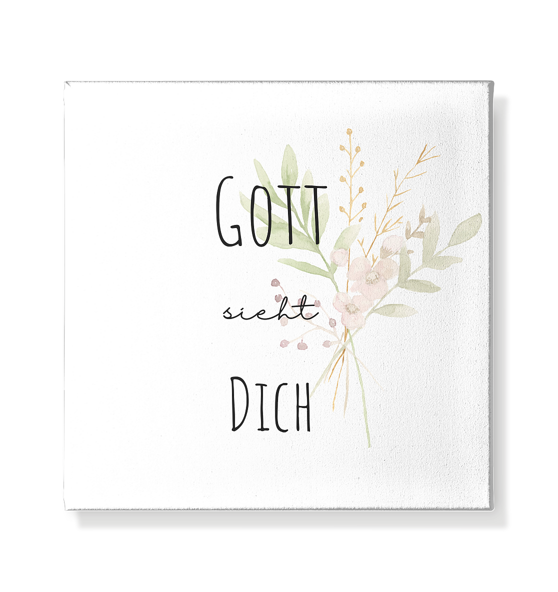 Gott sieht Dich - Leinwand 20x20cm - wertvoll und geliebt