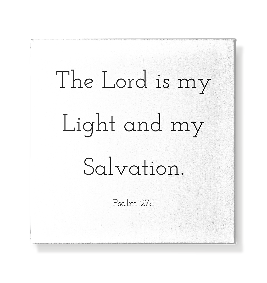 Psalm 27:1 - Leinwand 20x20cm - wertvoll und geliebt