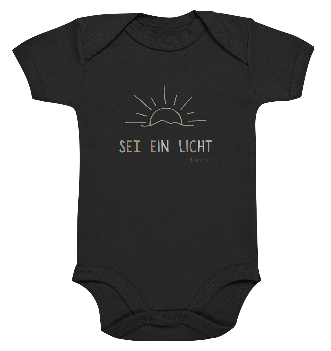 Sei ein Licht - Organic Baby Bodysuit - wertvoll und geliebt