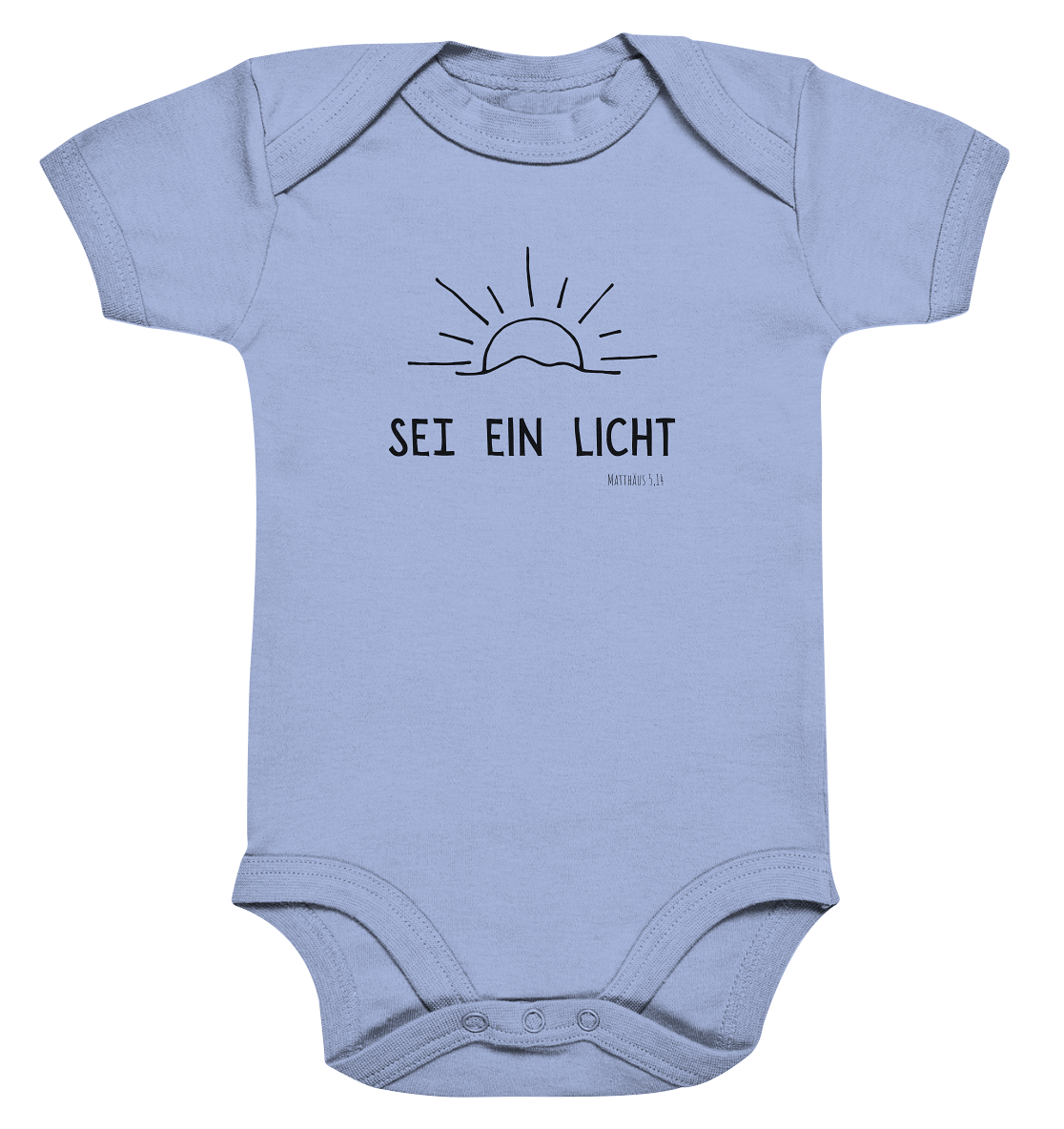 Sei ein Licht - Organic Baby Bodysuit - wertvoll und geliebt