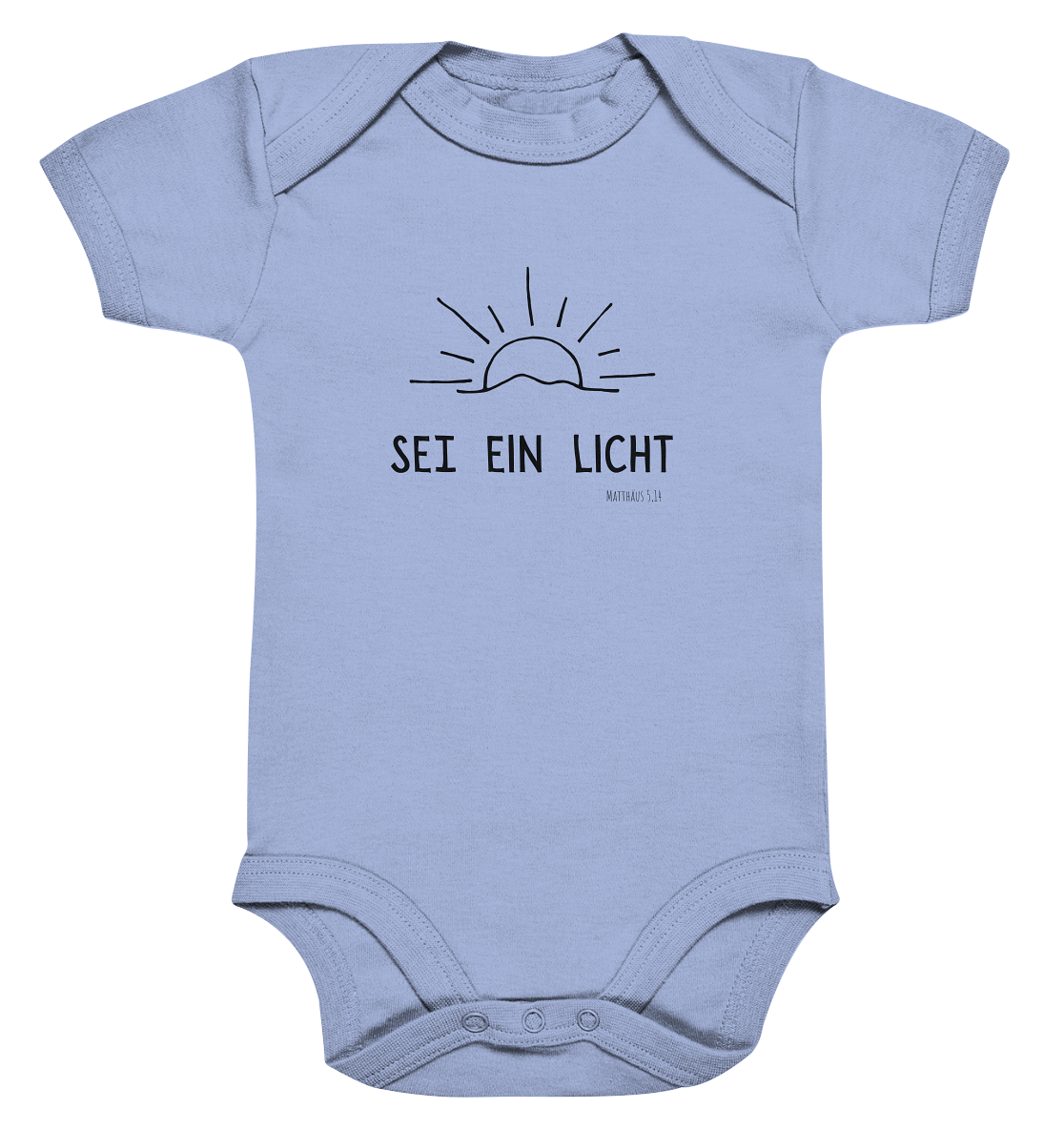 Sei ein Licht - Organic Baby Bodysuit - wertvoll und geliebt
