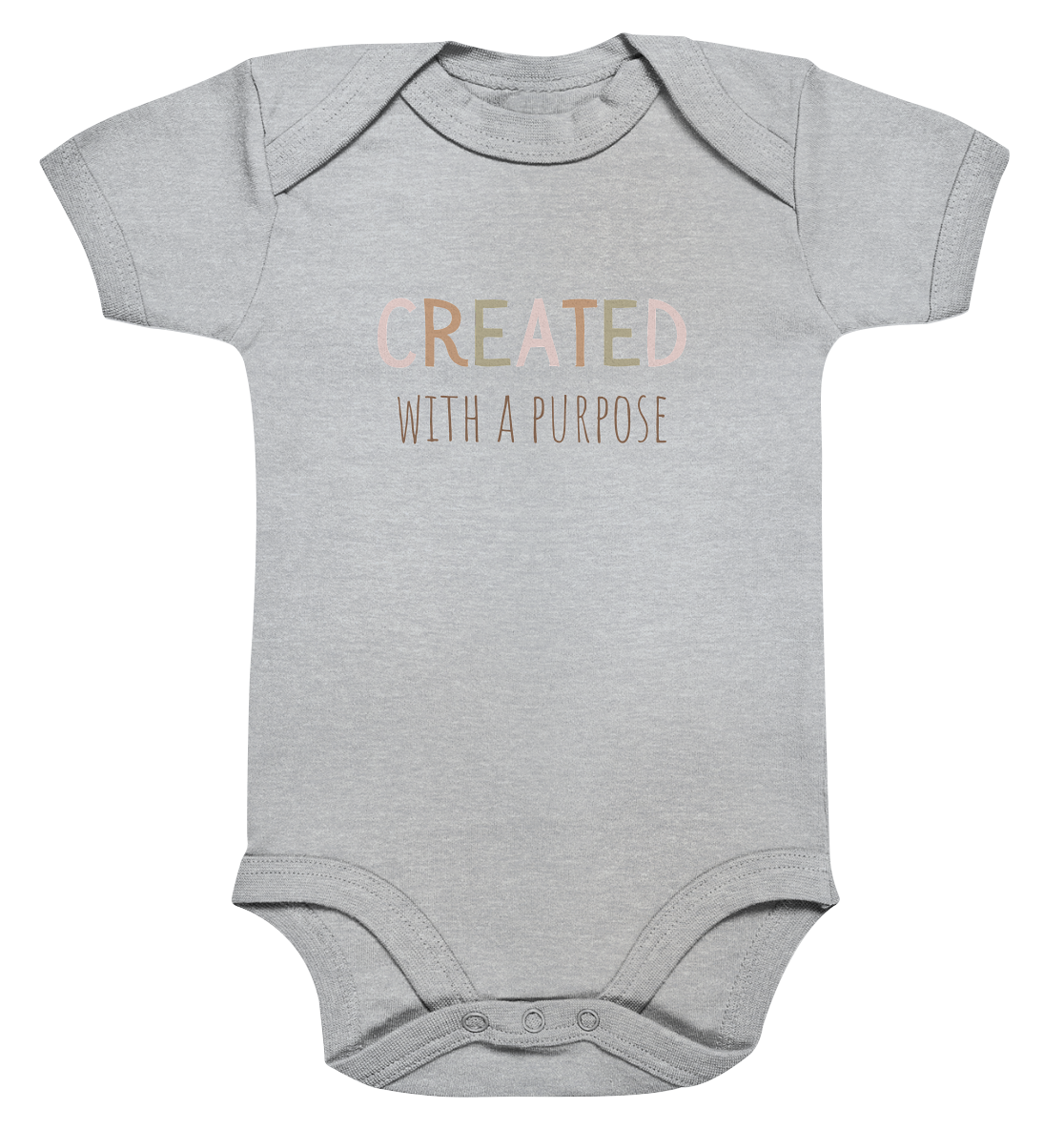Created - Organic Baby Bodysuit - wertvoll und geliebt