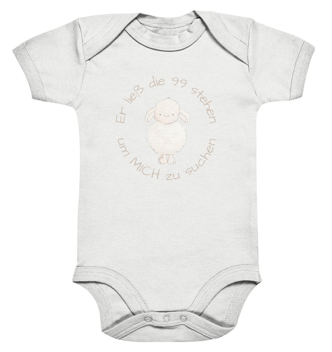 Er ließ die 99 stehen um Mich zu suchen - Organic Baby Bodysuit - wertvoll und geliebt