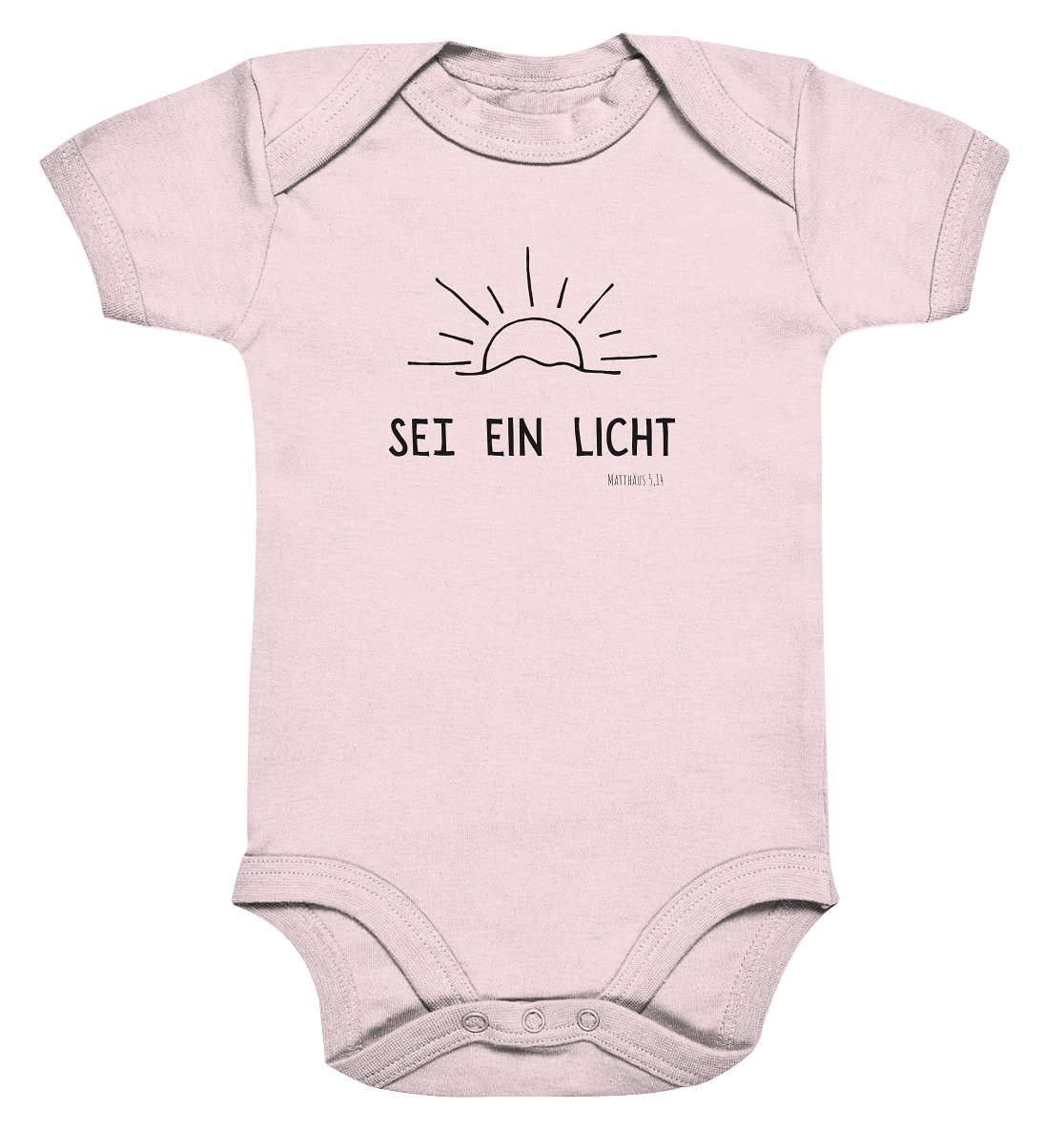Sei ein Licht - Organic Baby Bodysuit - wertvoll und geliebt