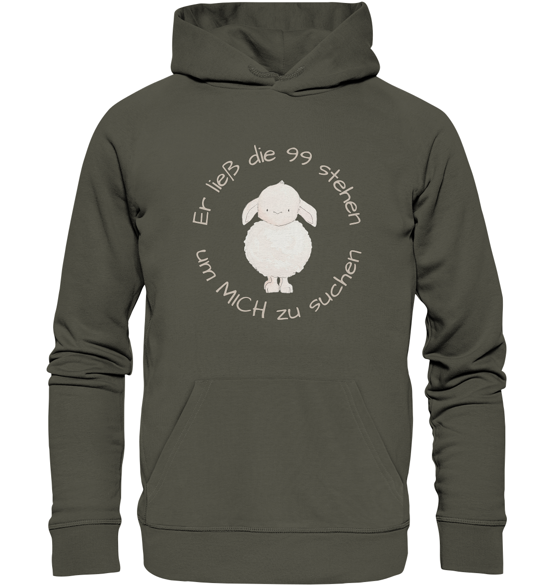 Er ließ die 99 stehen um Mich zu suchen - Organic Basic Hoodie - wertvoll und geliebt