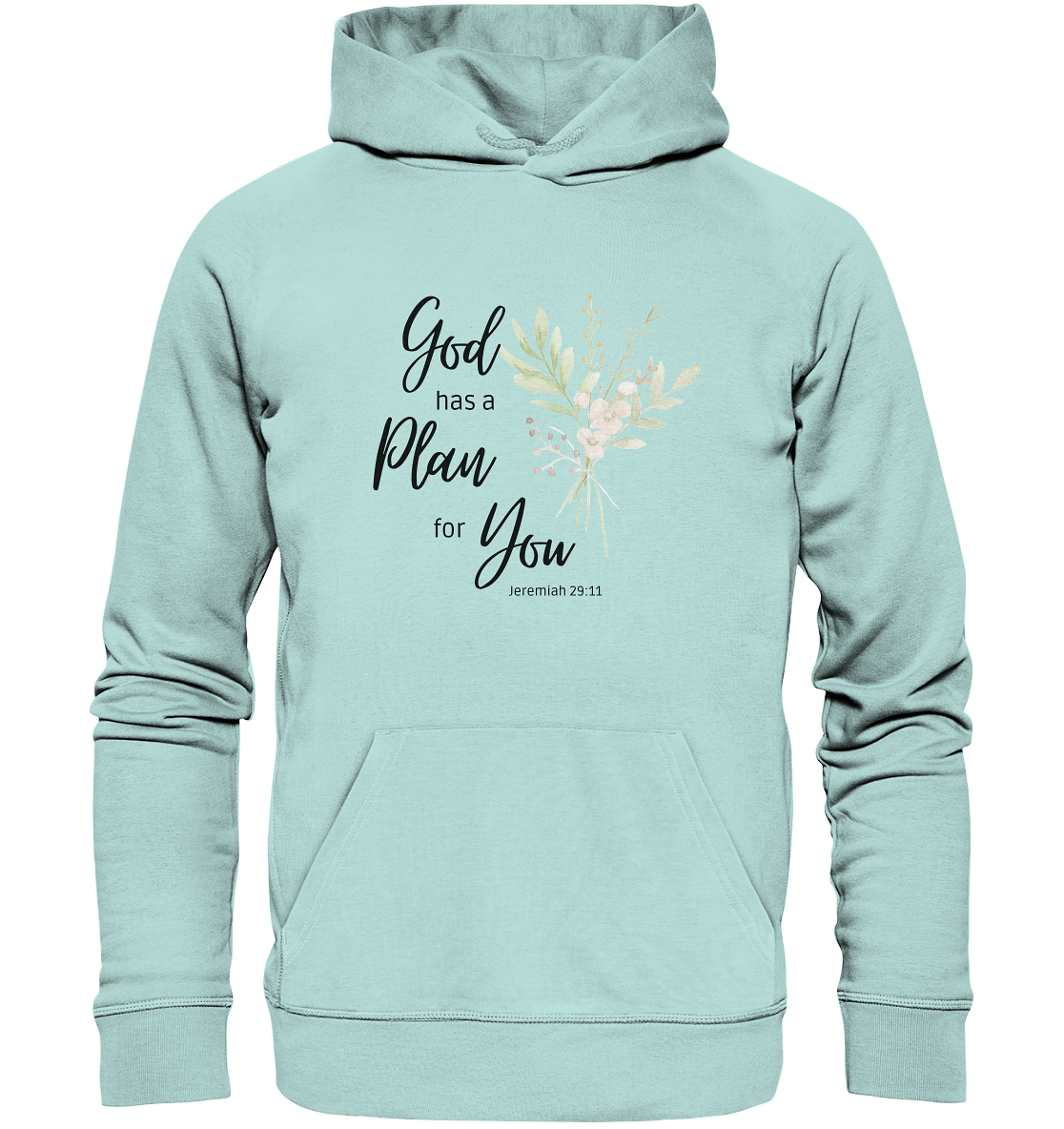 Jeremiah 29:11 - Organic Basic Hoodie - wertvoll und geliebt