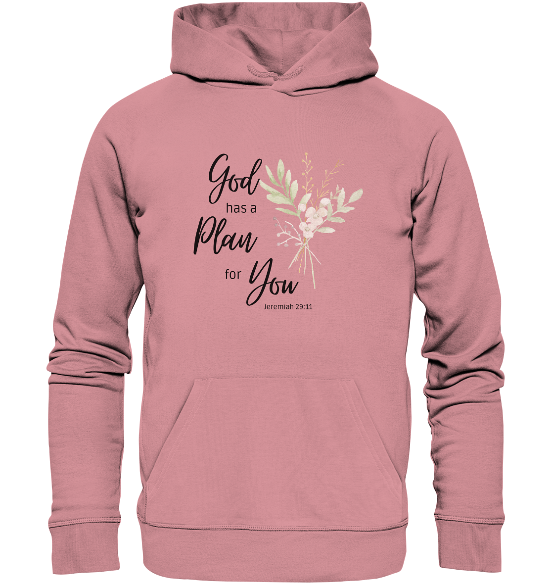 Jeremiah 29:11 - Organic Basic Hoodie - wertvoll und geliebt