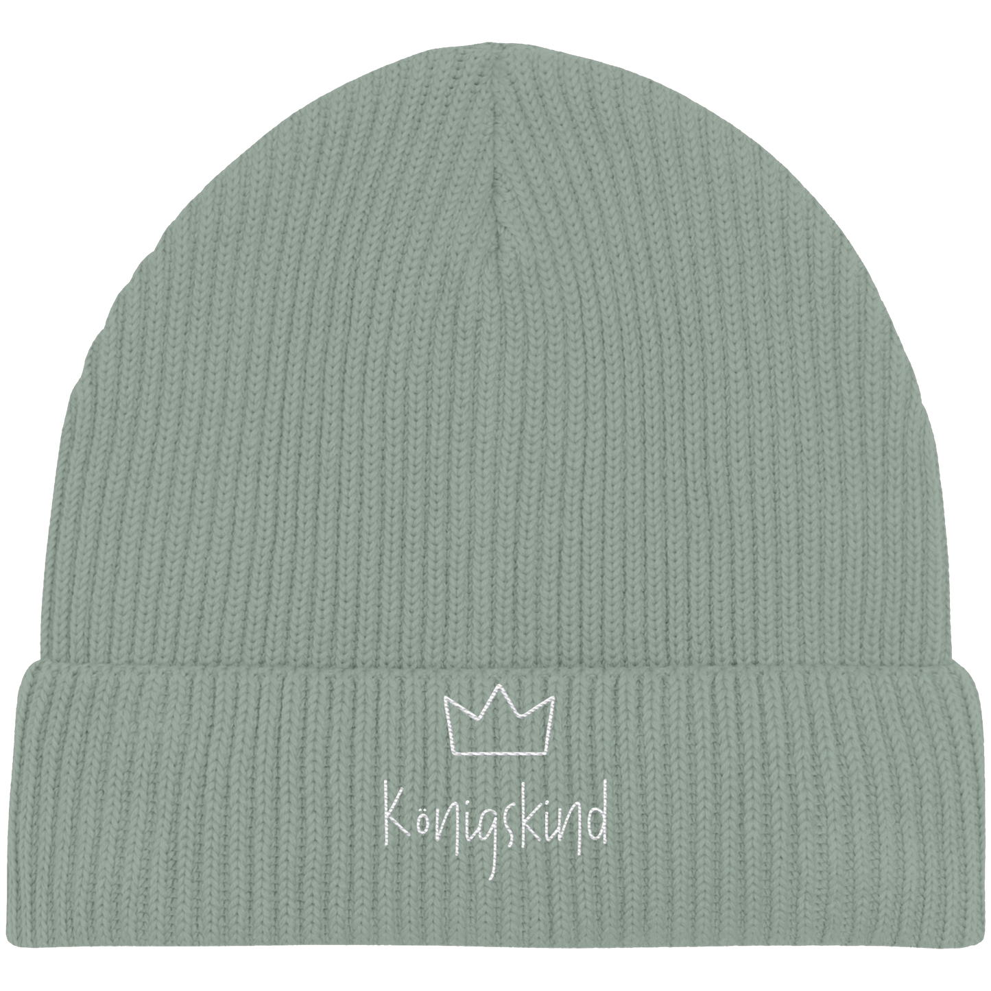 Königskind weiß - Organic Fisherman Beanie