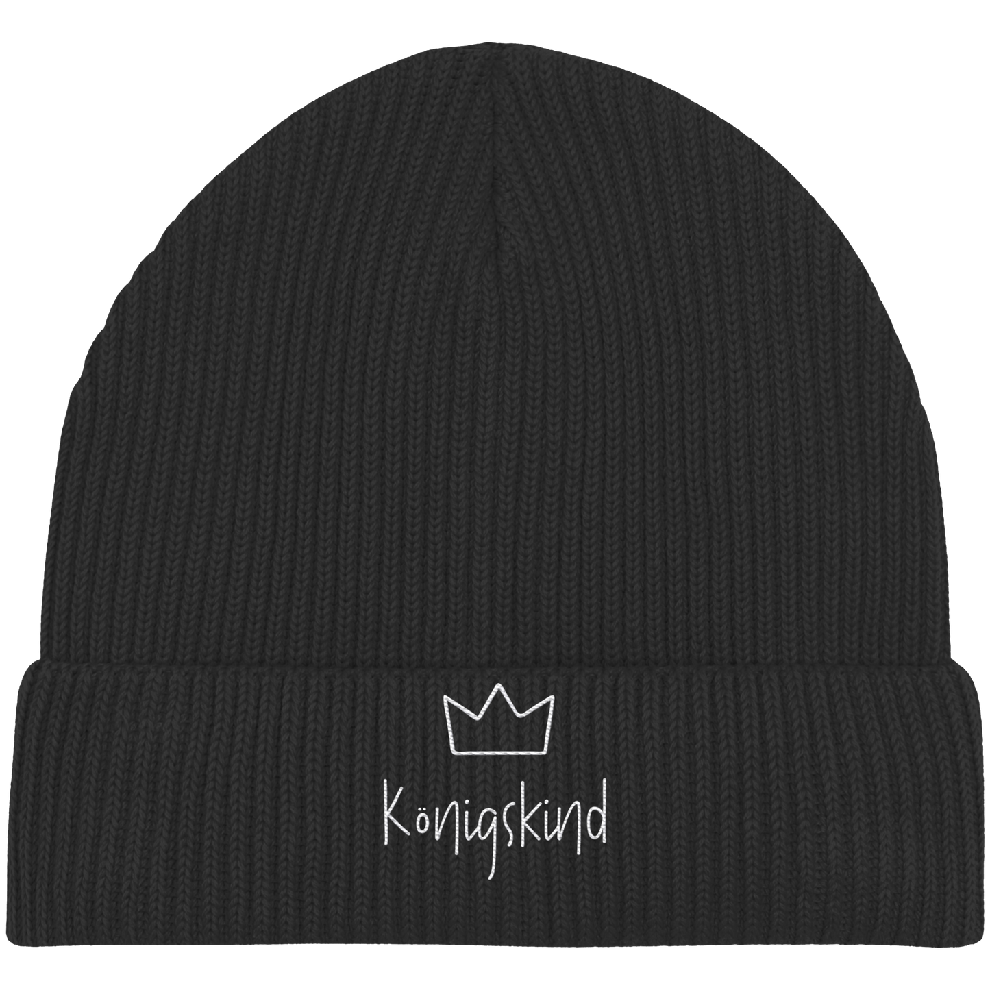 Königskind weiß - Organic Fisherman Beanie