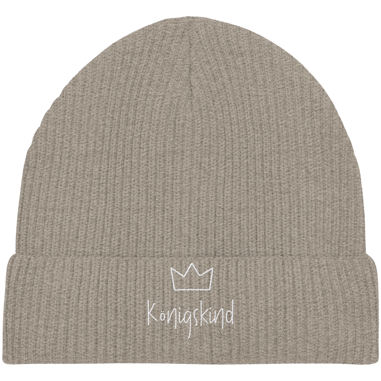 Königskind weiß - Organic Fisherman Beanie