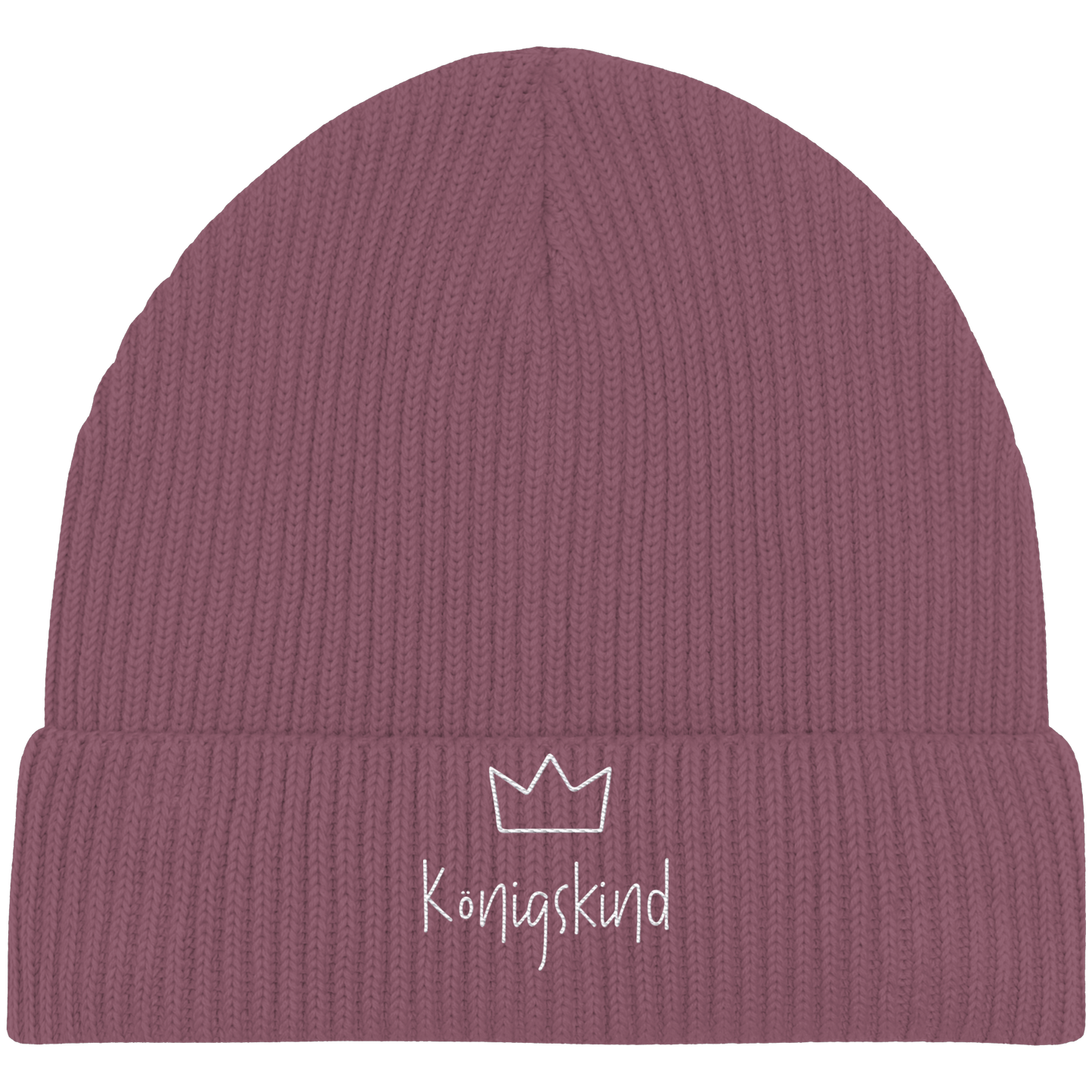 Königskind weiß - Organic Fisherman Beanie