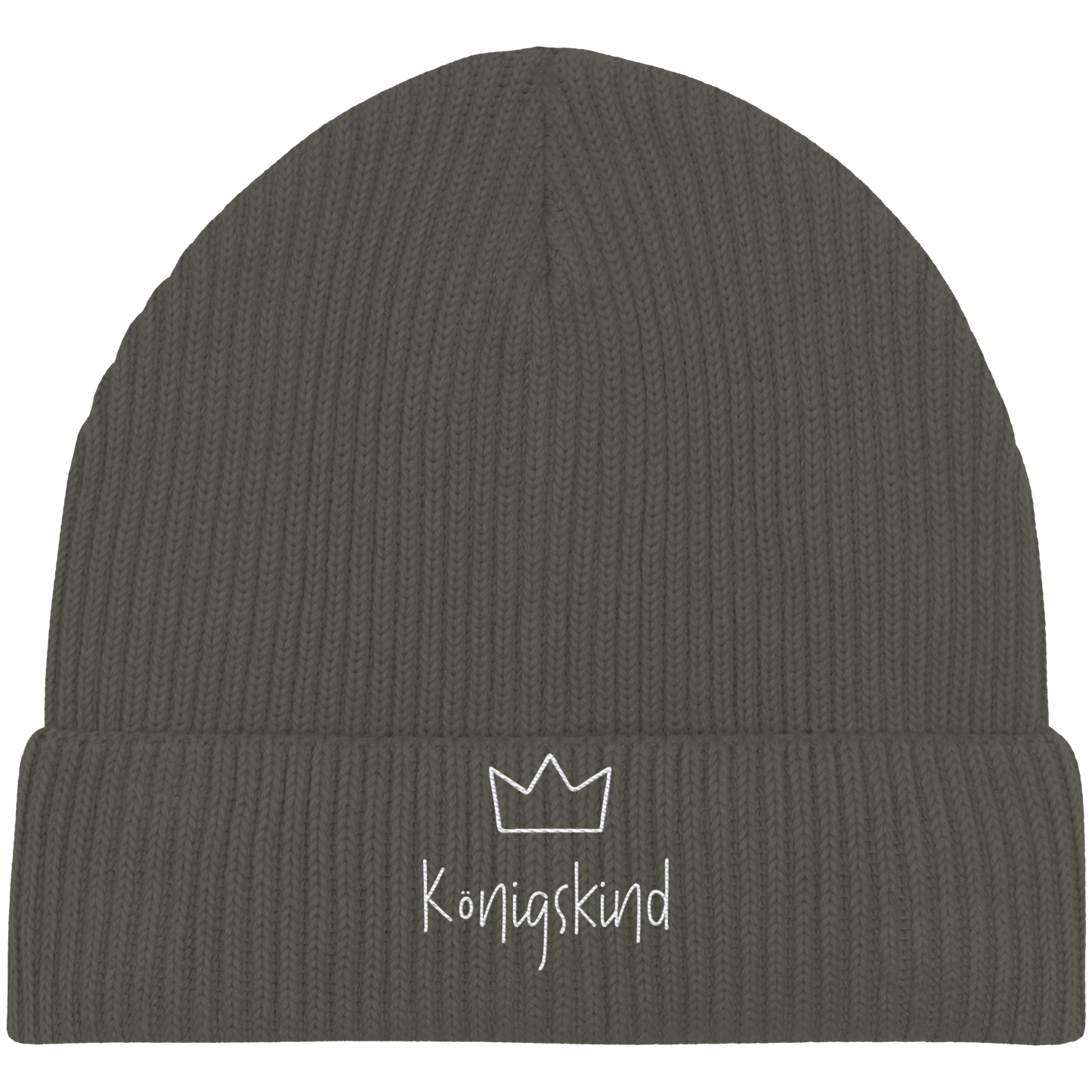 Königskind weiß - Organic Fisherman Beanie