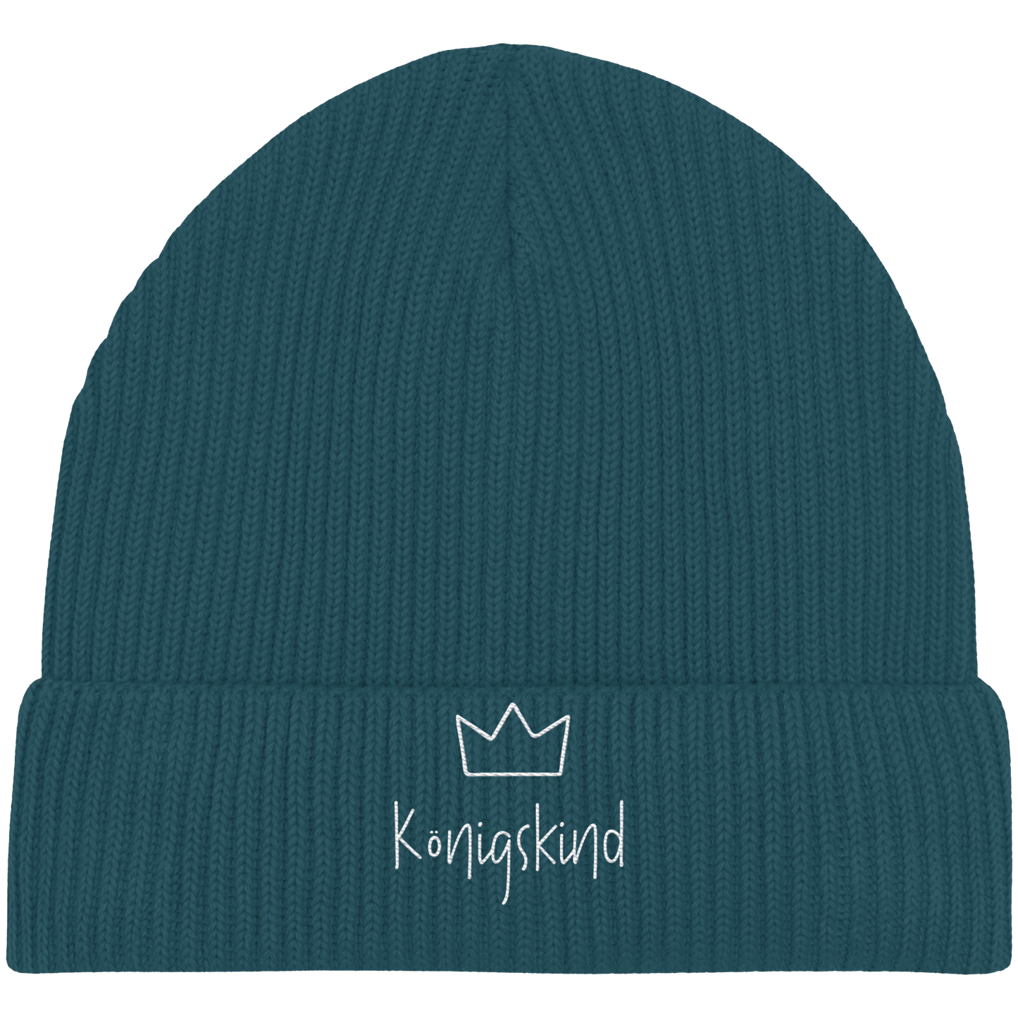 Königskind weiß - Organic Fisherman Beanie