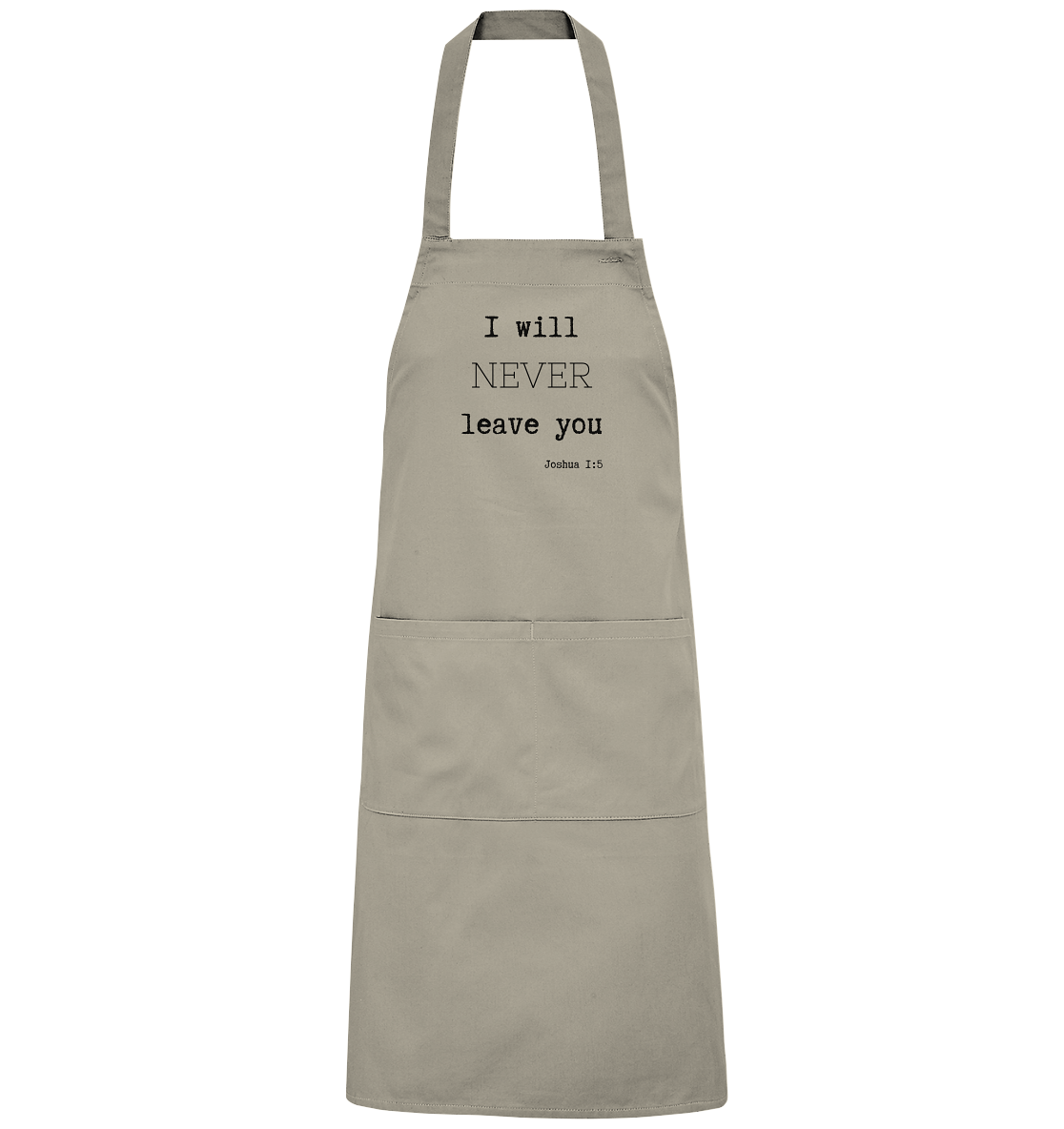 Joshua 1:5 - Organic Grillschürze - wertvoll und geliebt