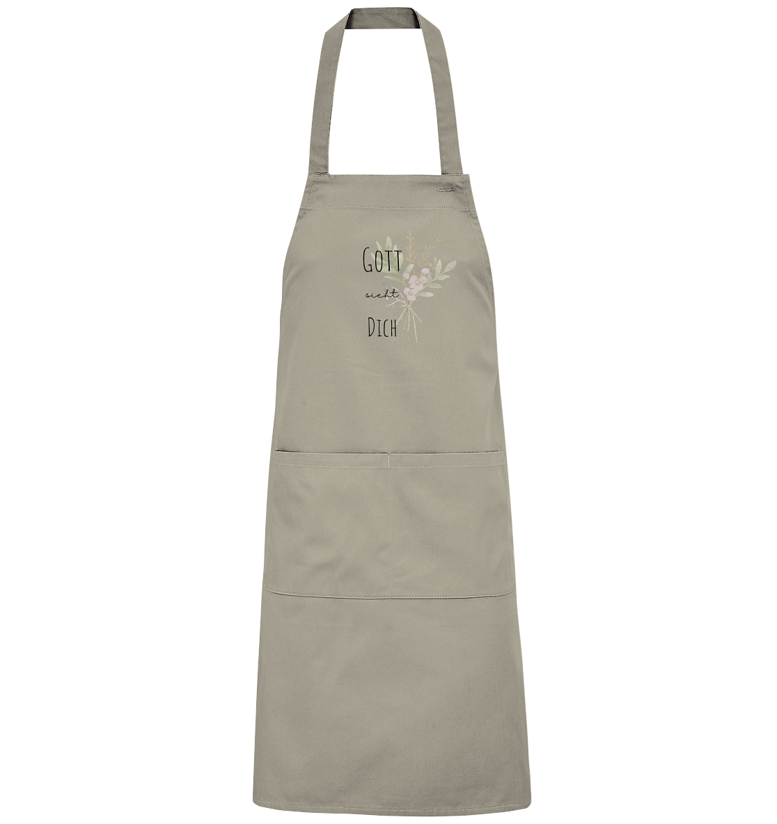 Gott sieht dich - Organic Grillschürze - wertvoll und geliebt
