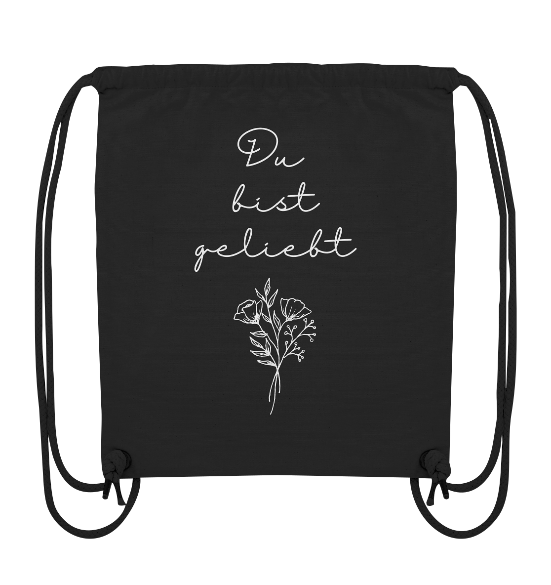 Du bist geliebt - Organic Gym-Bag - wertvoll und geliebt