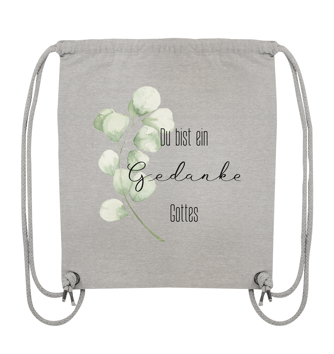Du bist ein Gedanke Gottes - Organic Gym-Bag - wertvoll und geliebt