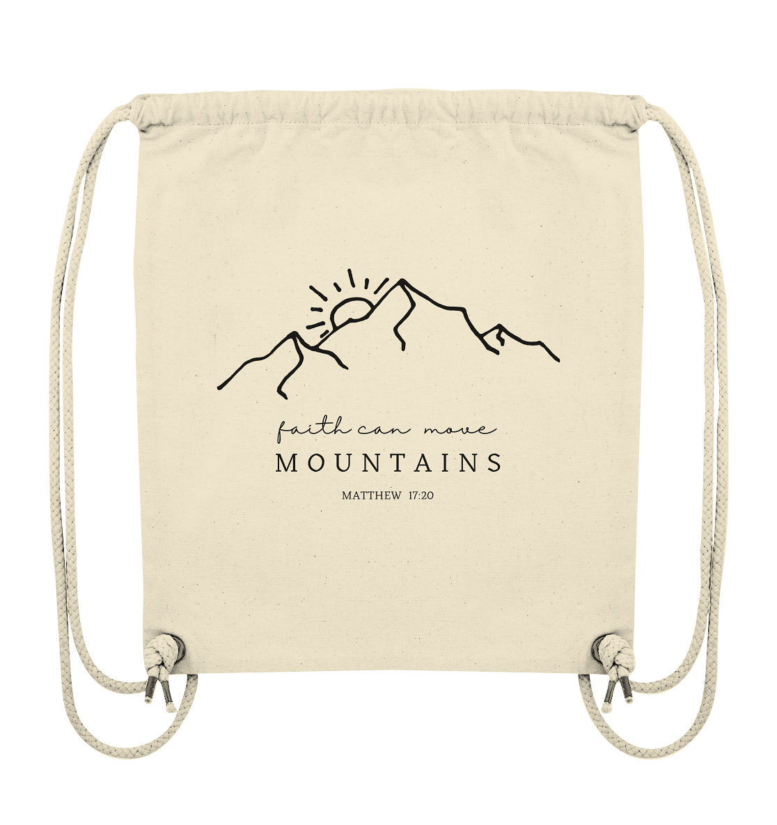 Faith can move mountains - Organic Gym-Bag - wertvoll und geliebt